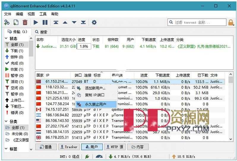 qBittorrent v4.6.7.10 绿色增强版(BT下载利器)