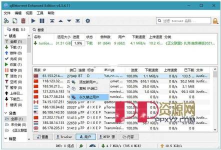 电脑端 qBittorrent v4.6.7.10 绿色增强版  BT下载工具